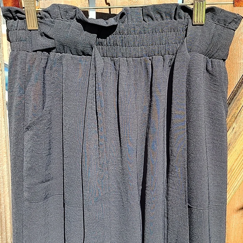 New Black Wide Leg Pants, NWT, Sz. Medium - Picture 8 of 10